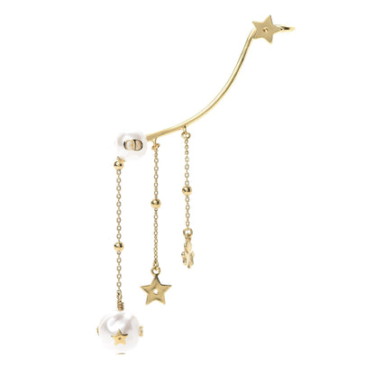 Christian Dior Pearl Shiny-D Earring Gold 1 of 5