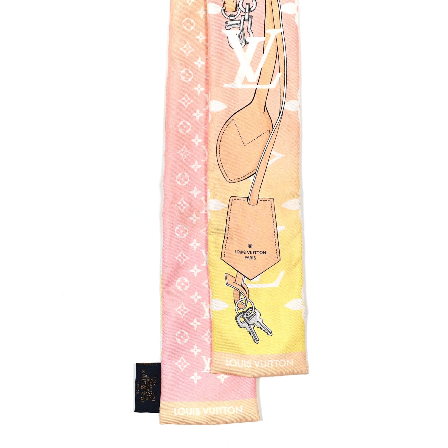 Louis Vuitton Silk Monogram Gradient By The Pool Bandeau Pink 2 of 5
