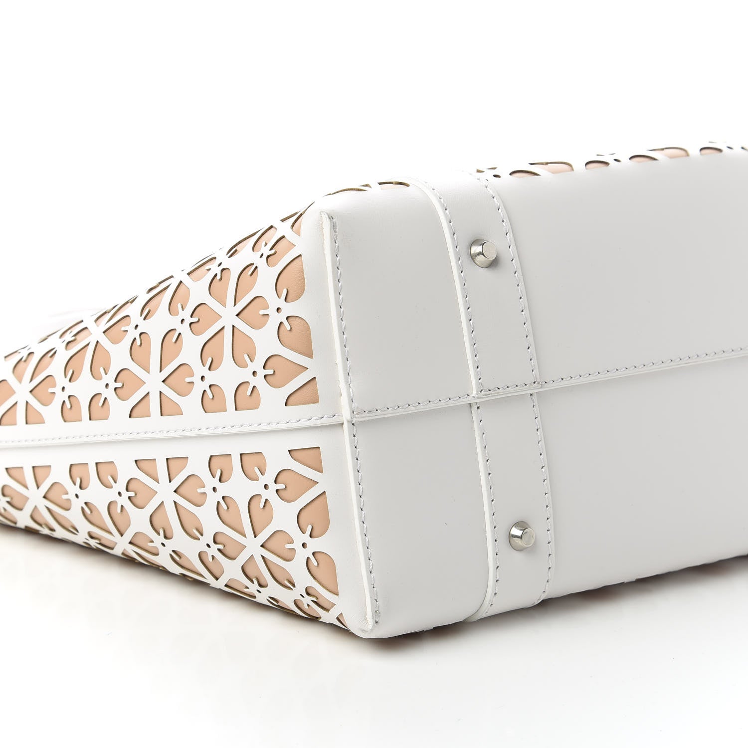 Alexander McQueen Laser Cut Calfskin Medium Legend Tote Nude 6 of 11