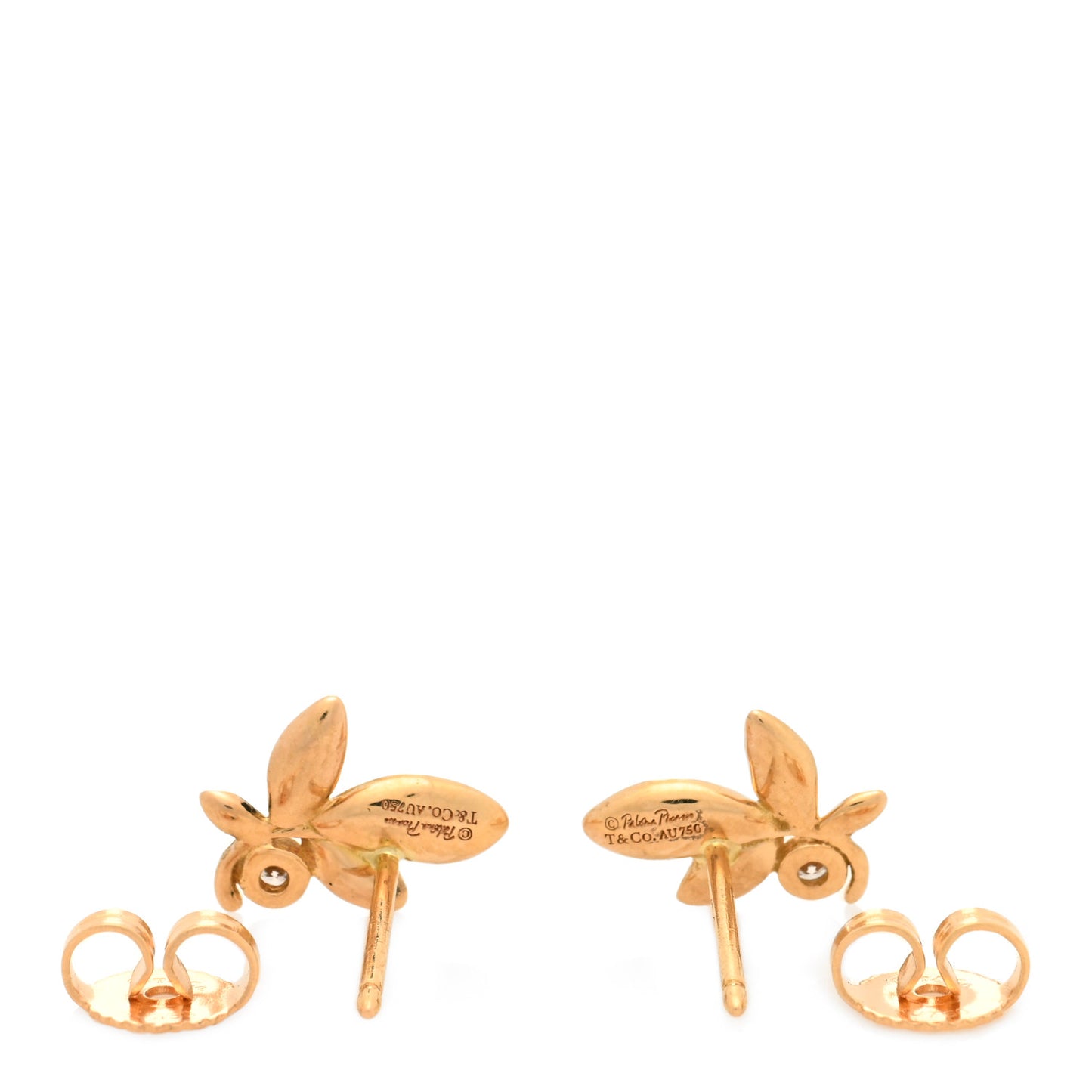 18K Rose Gold Diamond Paloma Picasso Olive Leaf Earrings