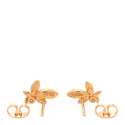 Tiffany 18K Rose Gold Diamond Paloma Picasso Olive Leaf Earrings 3 of 5