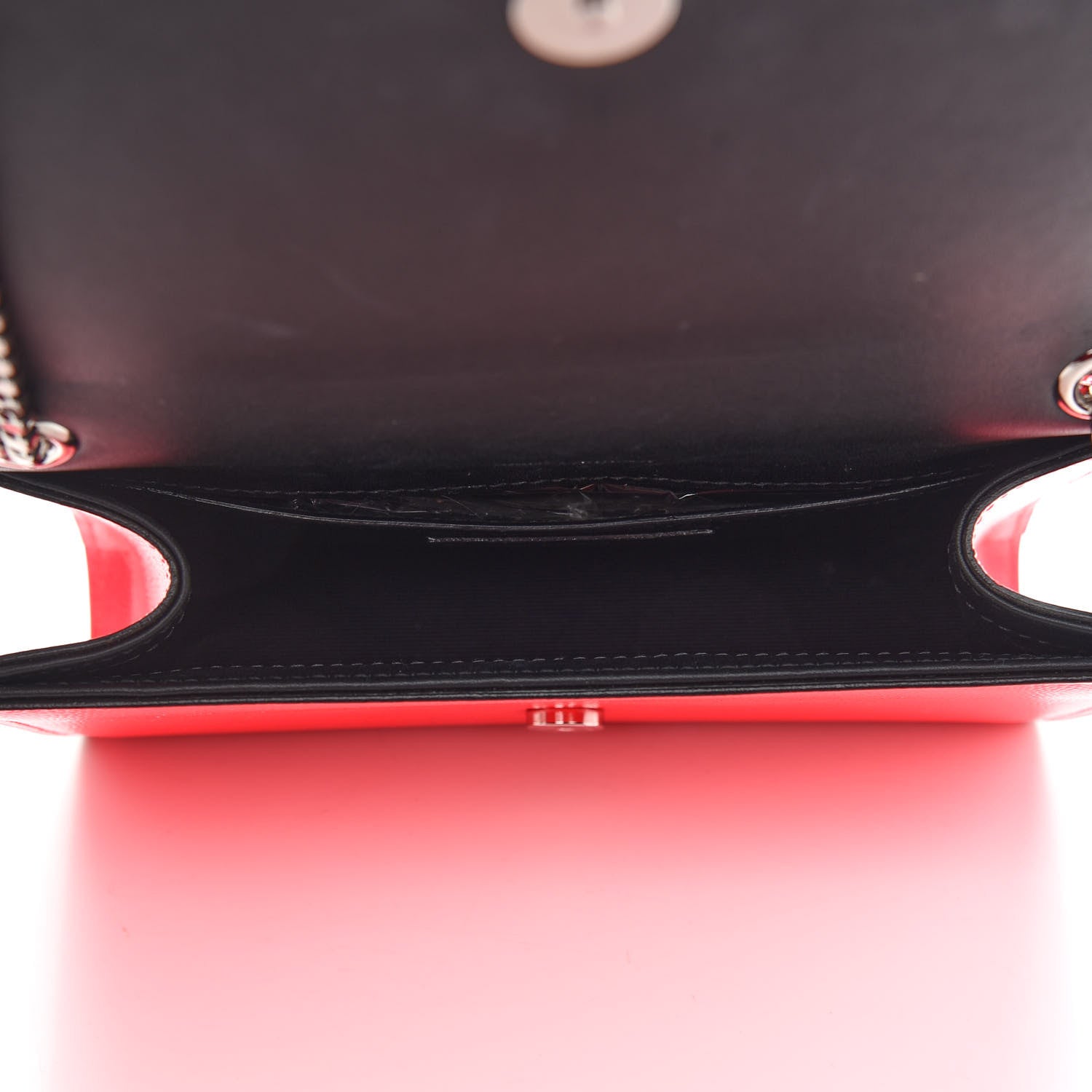 Saint Laurent Patent Grain de Poudre Small Monogram Kate Satchel Neon Pink 5 of 8