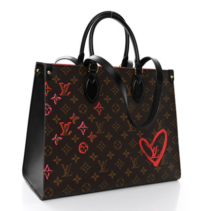 Louis Vuitton Monogram Fall In Love Onthego MM 3 of 9
