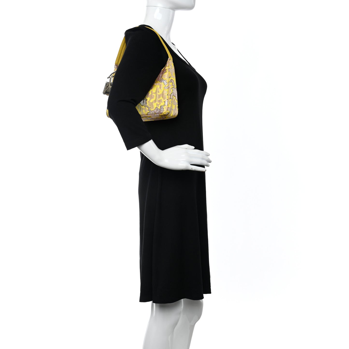 Broccato Mini Re-Edition 2000 Bag Limone Lurex