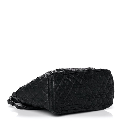 Jimmy Choo Waxed Snakeskin Chain Embellished Blare Tote Black 4 of 12