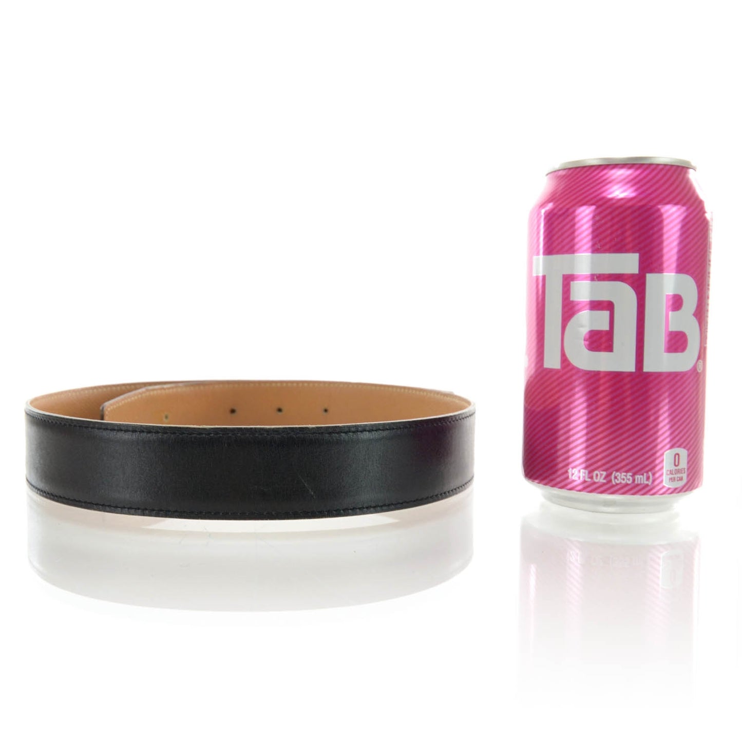 Box Courchevel Reversible Belt Strap Black Gold 65