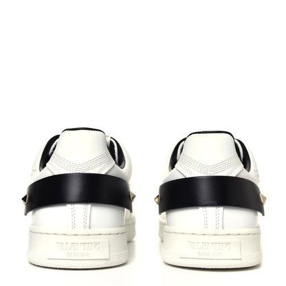 Valentino Garavani Calfskin Mens Backnet Sneakers 40 White Black 10 of 12