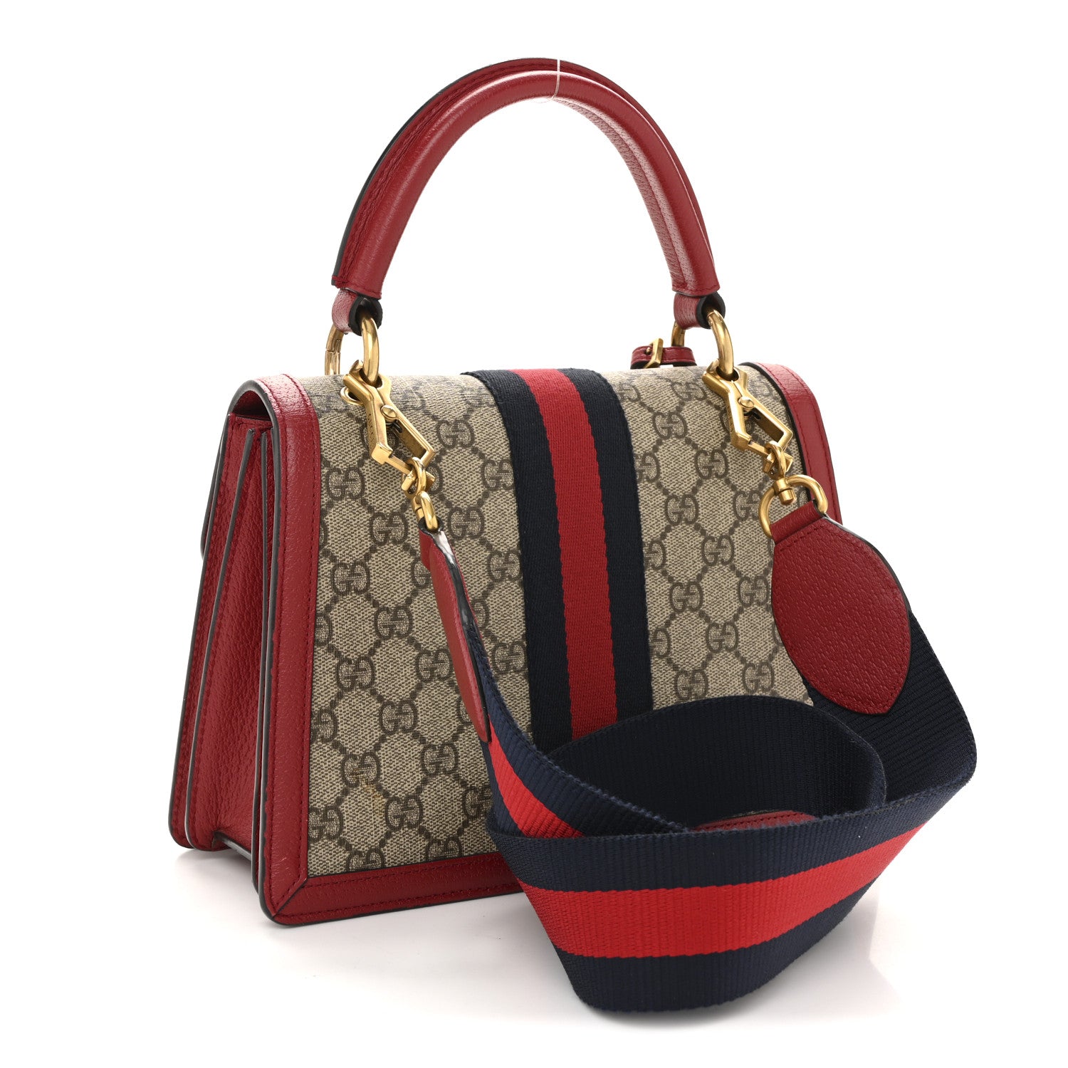 Gucci GG Supreme Monogram Small Queen Margaret Top Handle Bag Red