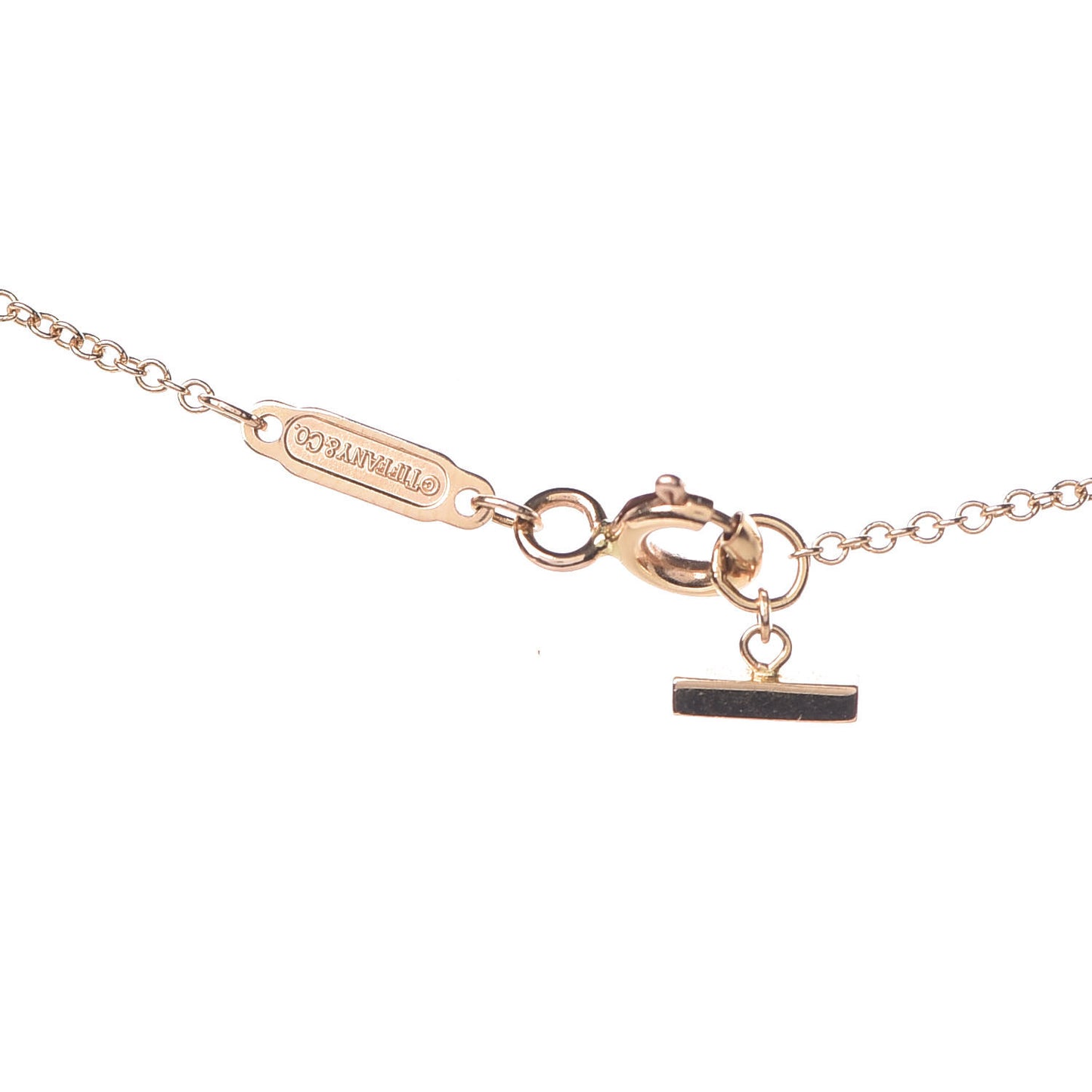 18K Rose Gold Small T Smile Pendant Necklace