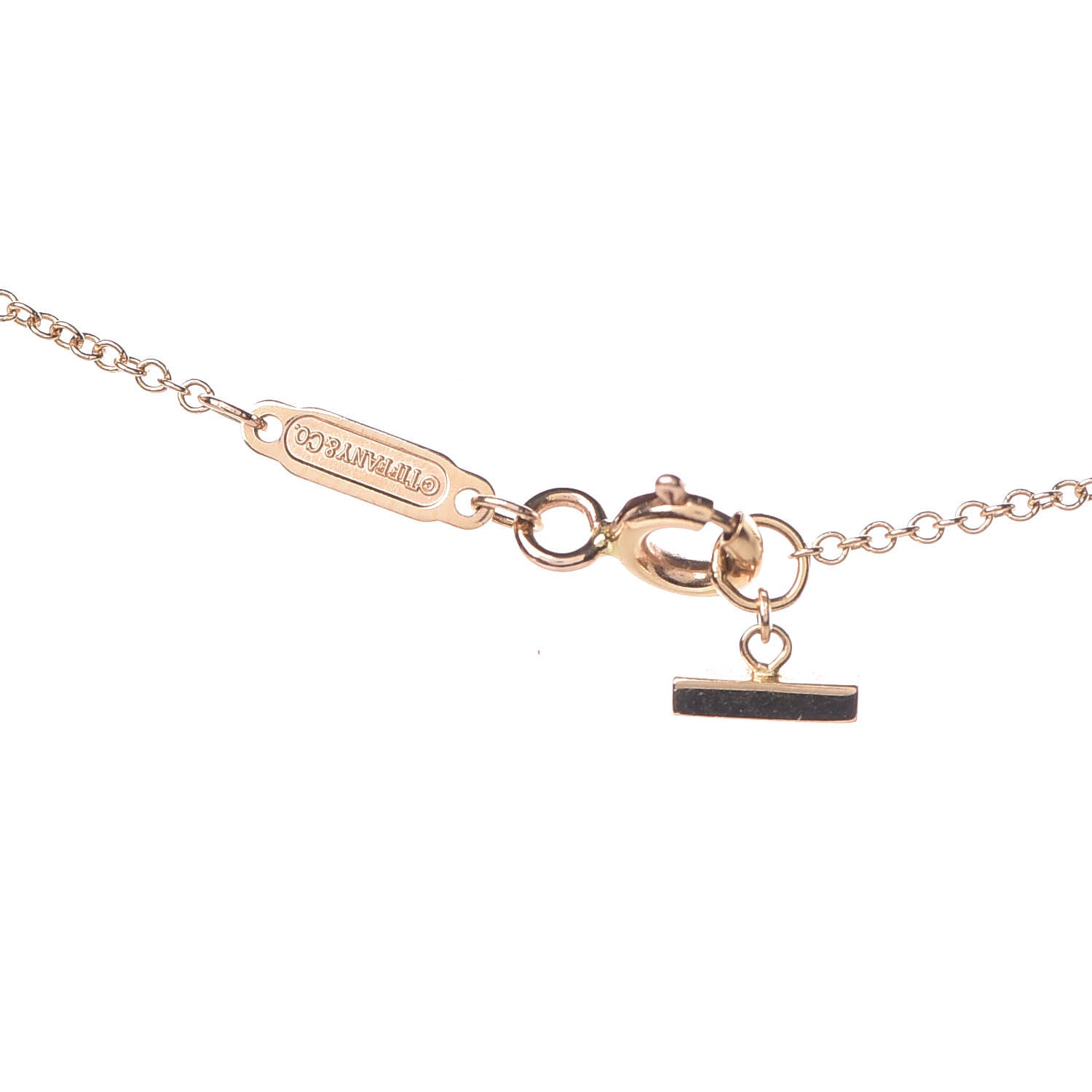 Tiffany 18K Rose Gold Small T Smile Pendant Necklace 4 of 6