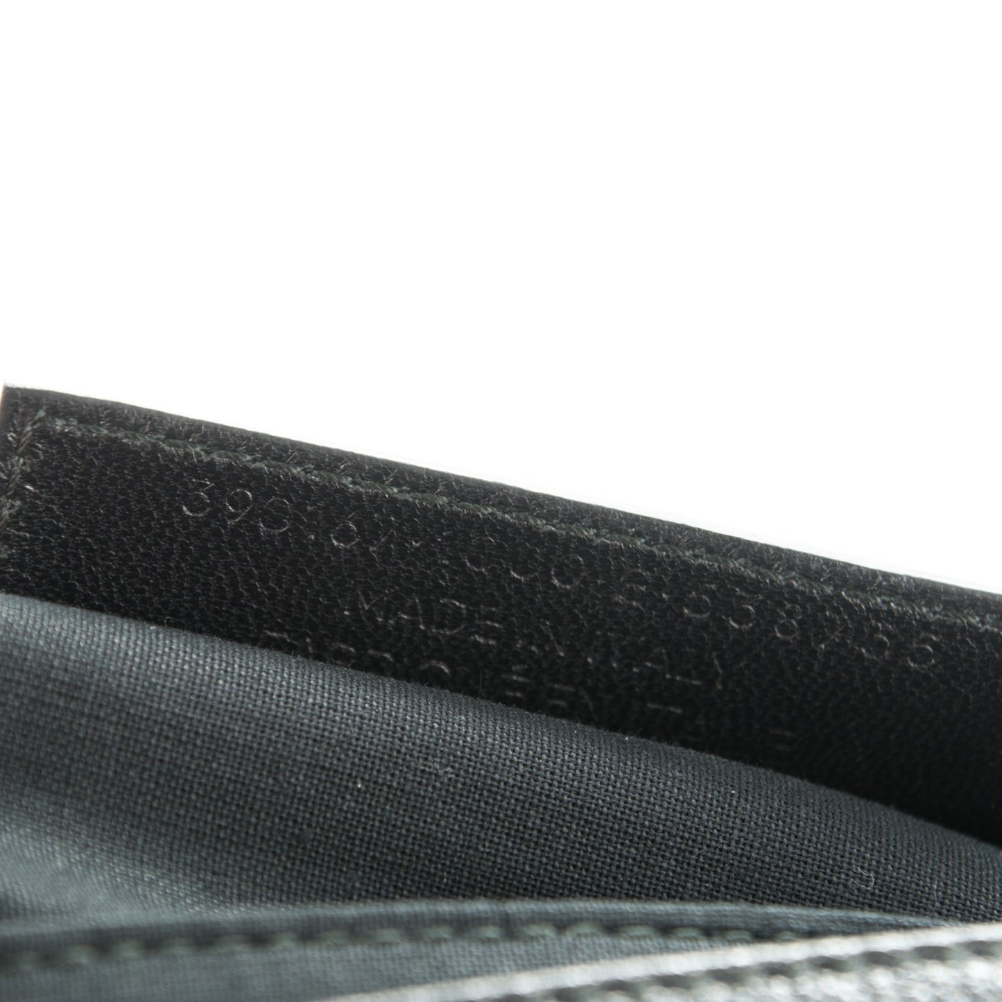 Chevre Silver Metallic Edge Hardware Envelope Clutch Black