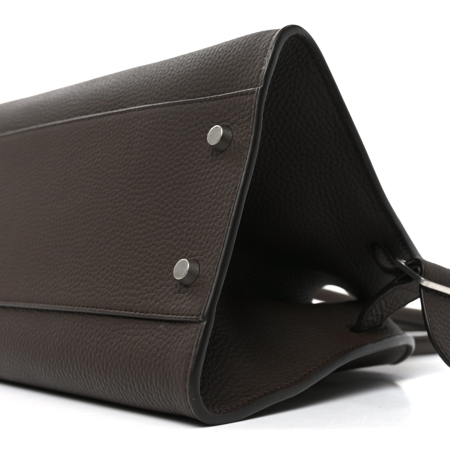 The Row Matte Grained Calfskin Margaux Shoulder 12 Deep Brown 9 of 9