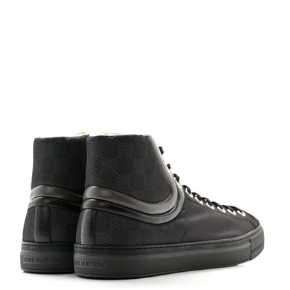Louis Vuitton Damier Nylon Calfskin Sprinter Sneaker Boots 11 Black 4 of 9