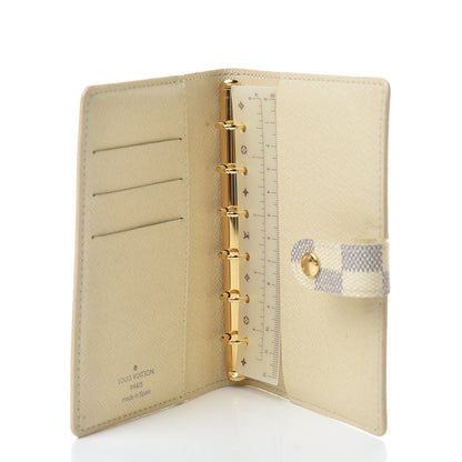 Louis Vuitton Damier Azur Small Ring Agenda Cover 5 of 8