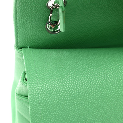 Chanel Caviar Chevron Quilted Medium Double Flap Green 12 of 12