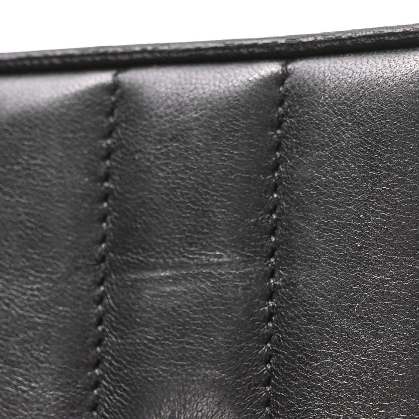 SAINT LAURENT Lambskin Matelasse Monogram Small Vicky Chain Bag Black