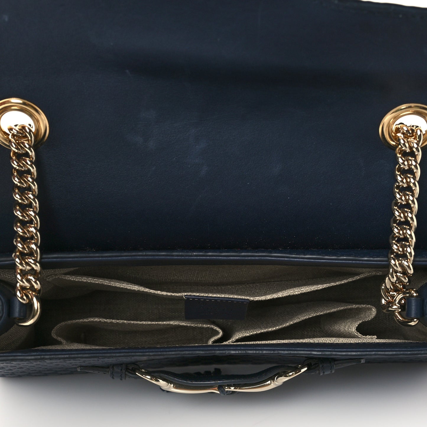 Soft Microguccissima Medium Emily Chain Shoulder Bag Blue
