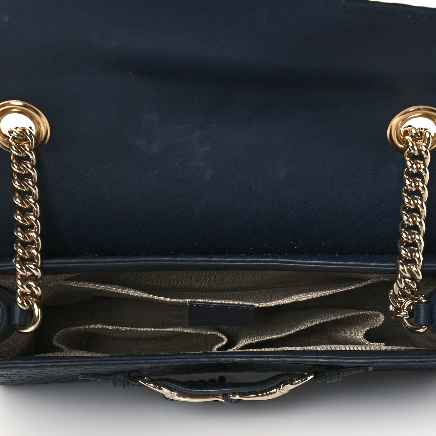 Gucci Soft Microguccissima Medium Emily Chain Shoulder Bag Blue 5 of 11