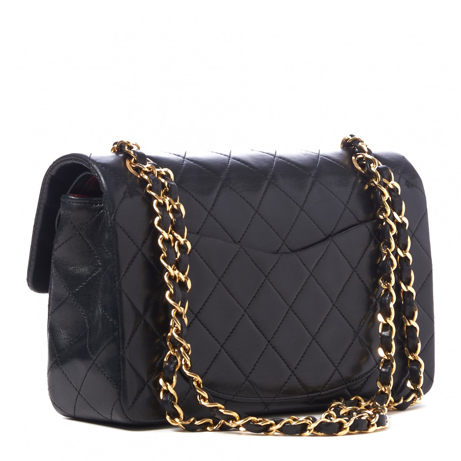 Chanel Lambskin Quilted Small Double Flap Black 2 of 9