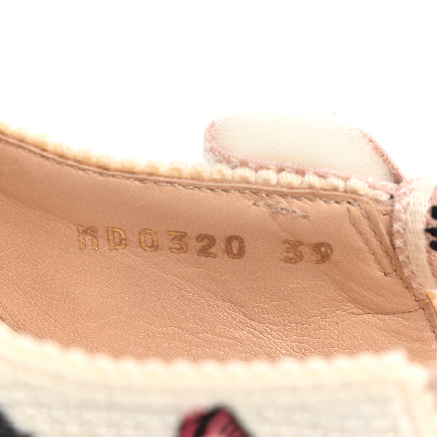 Canvas Ribbon Rose Mutabilis Embroidered J'Adoir Slingback 65mm Pumps 39 Multicolor