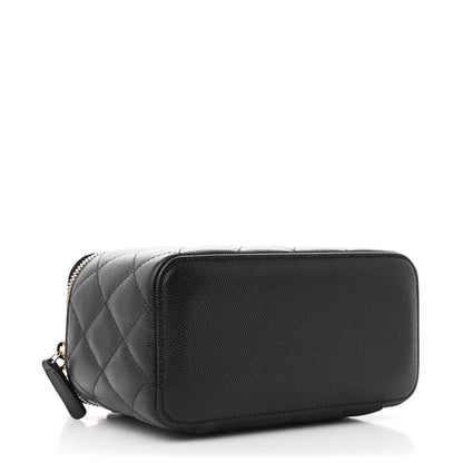 Chanel Caviar Quilted Small Vanity Case With Chain Black 4 of 11