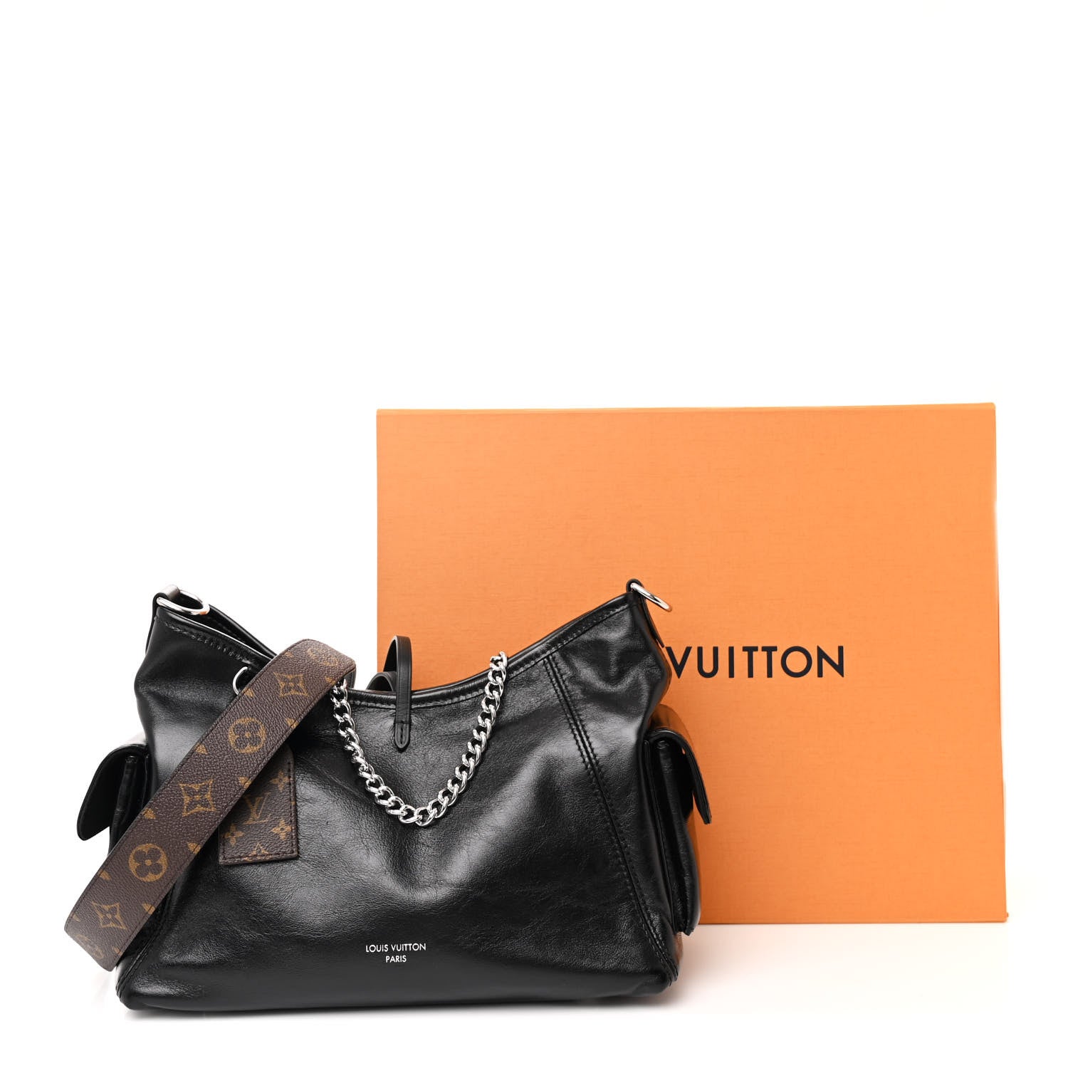 Louis Vuitton Lambskin CarryAll Cargo Vibe PM Black 10 of 10
