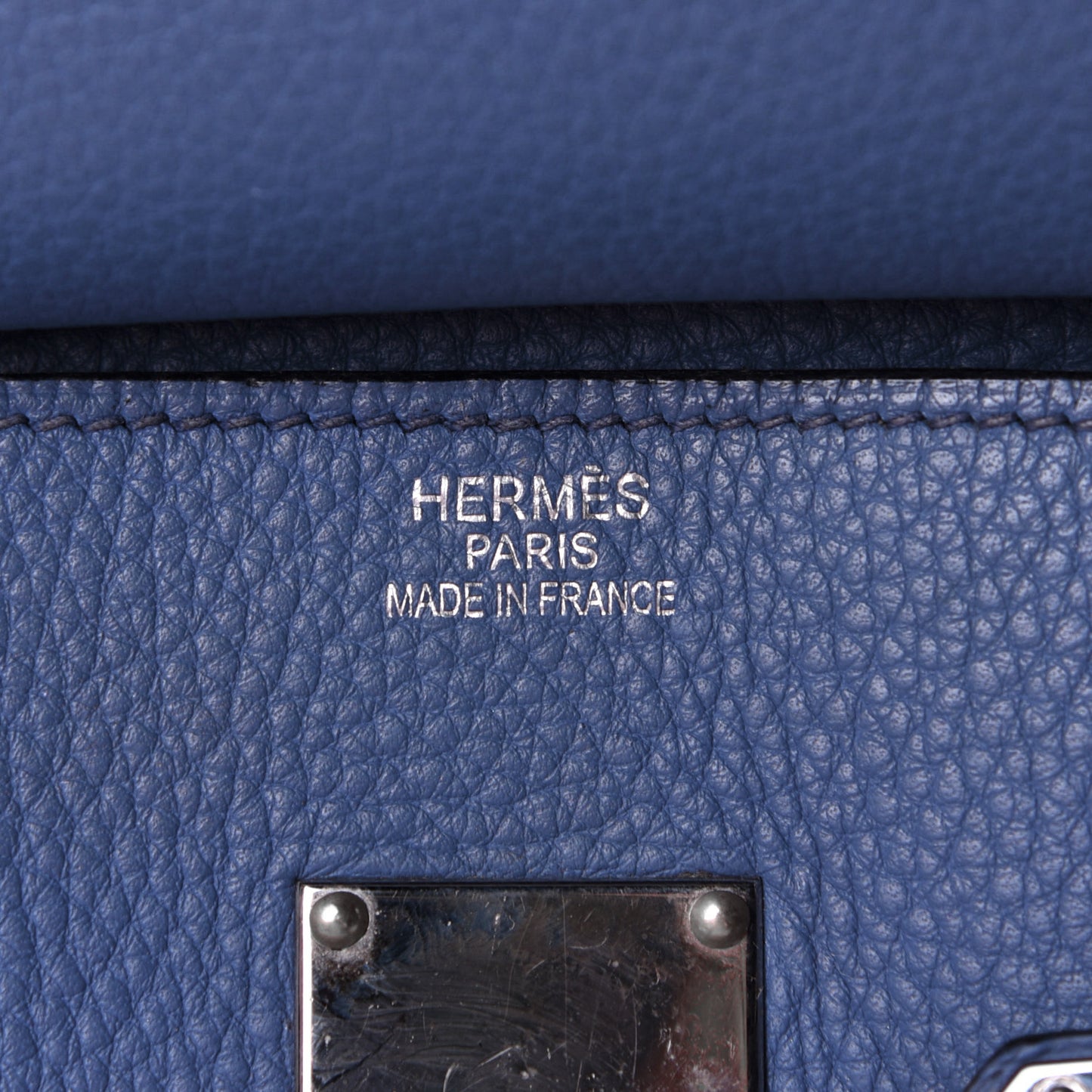 Taurillon Clemence JPG Birkin 42 Bleu Brighton