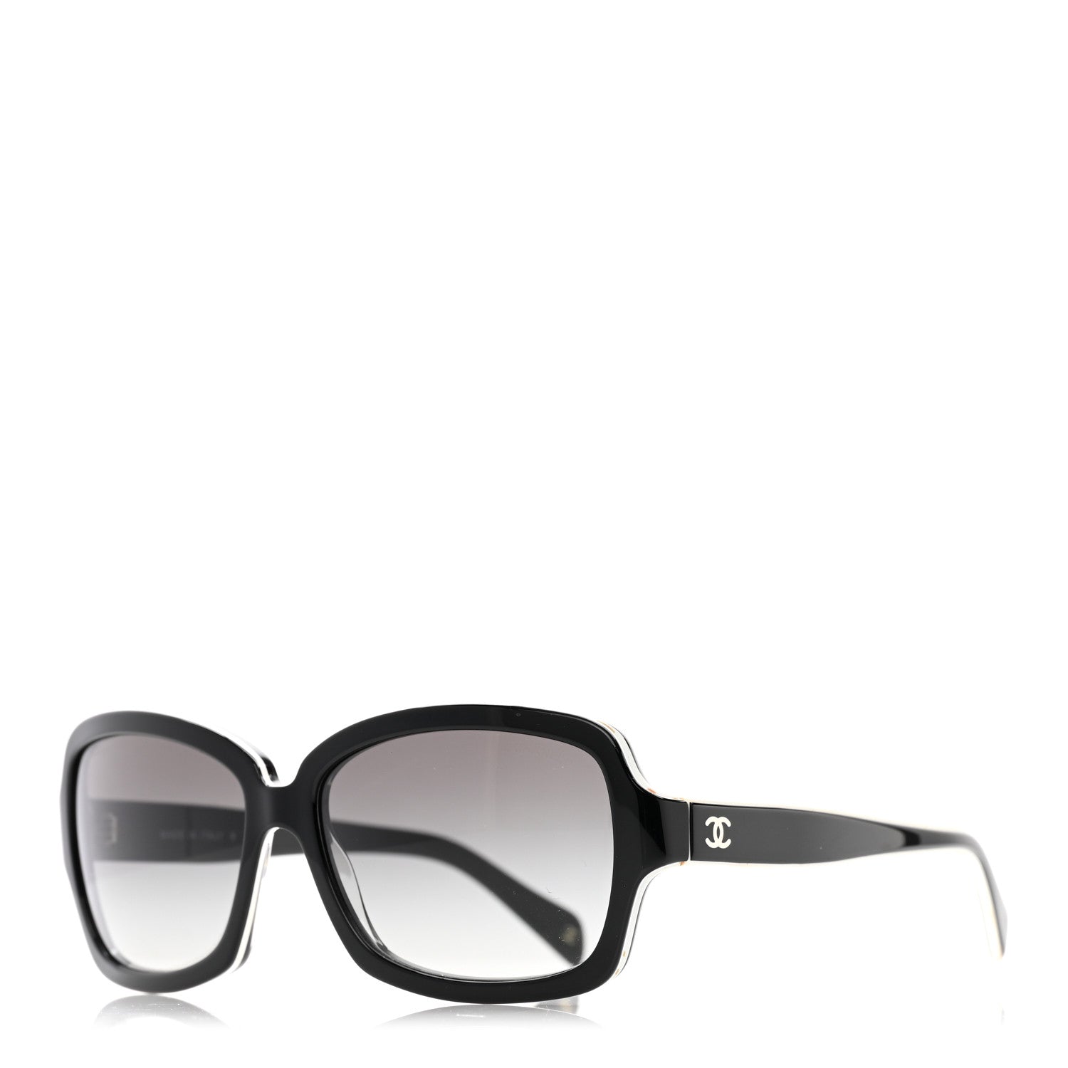 Chanel Acetate CC Logo Sunglasses 5143 Black White 1 of 12