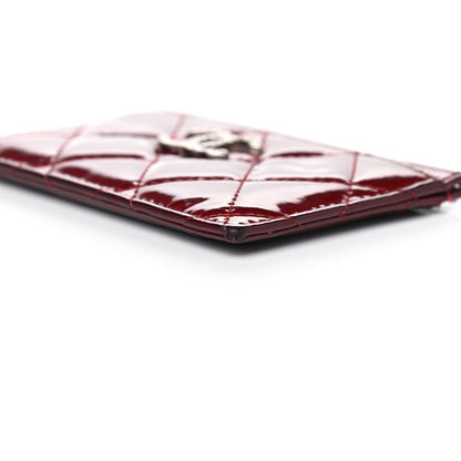 Chanel Patent Quilted Brilliant Card Holder Red 8 of 14