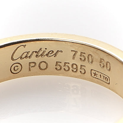 Cartier 18K Yellow Gold Diamond 4mm LOVE Wedding Band Ring 50 5.25 4 of 4