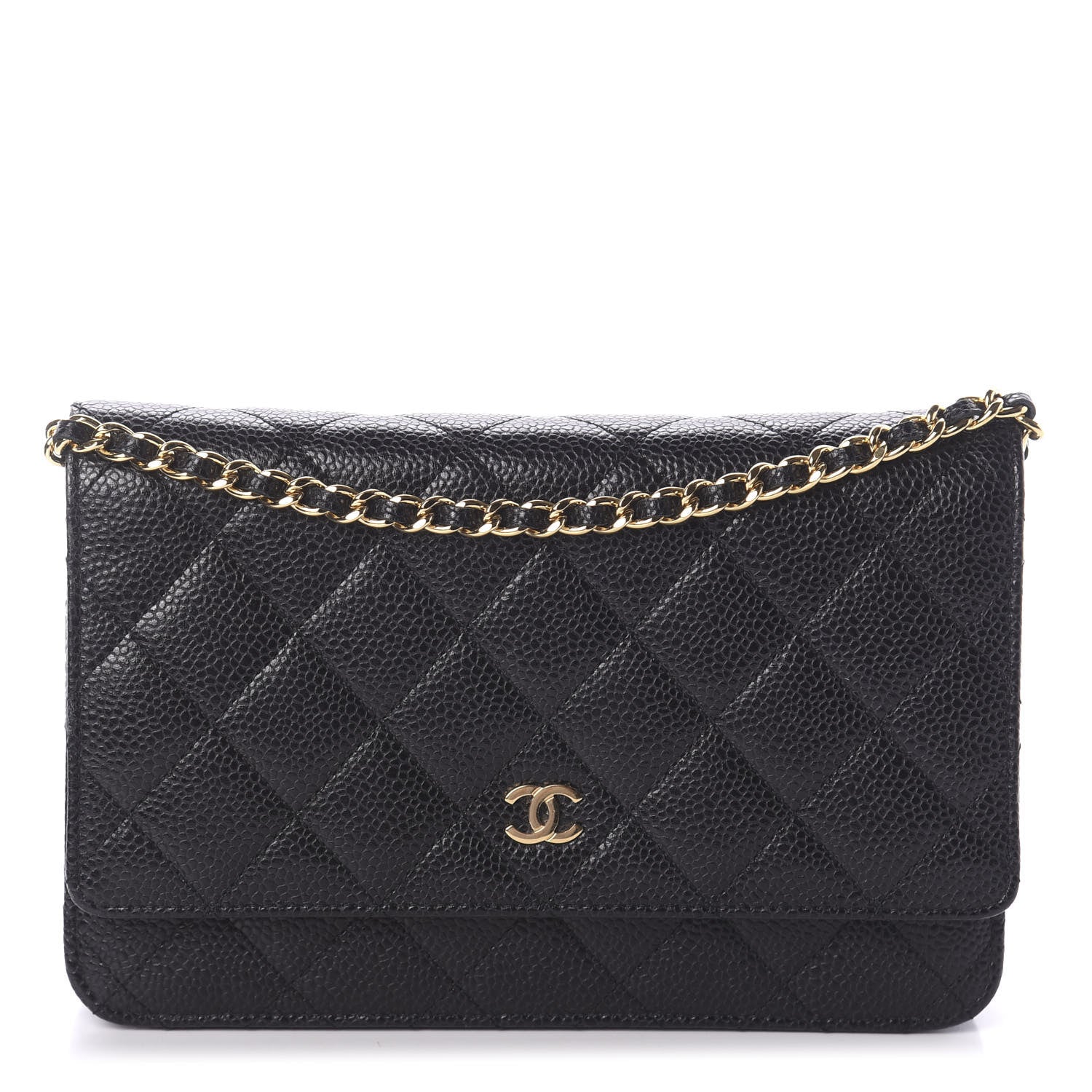 Chanel Caviar Quilted Wallet On Chain WOC Black 1 of 10