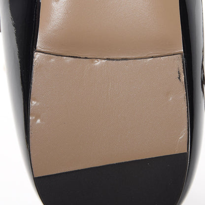 Valentino Garavani Patent Rockstud Cage Ballerina Flats 38 Black Poudre 8 of 10