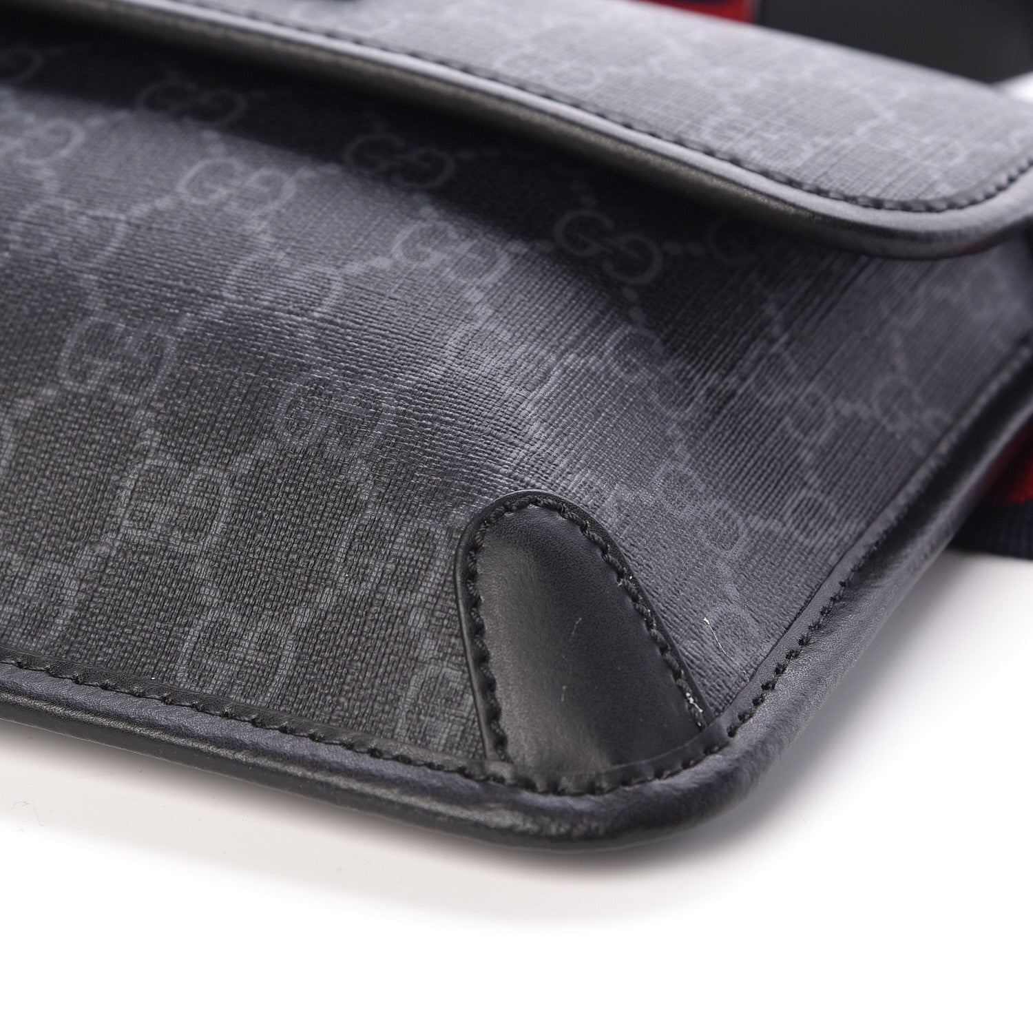 Gucci GG Supreme Monogram Web Slim Belt Bag Black Grey 10 of 10