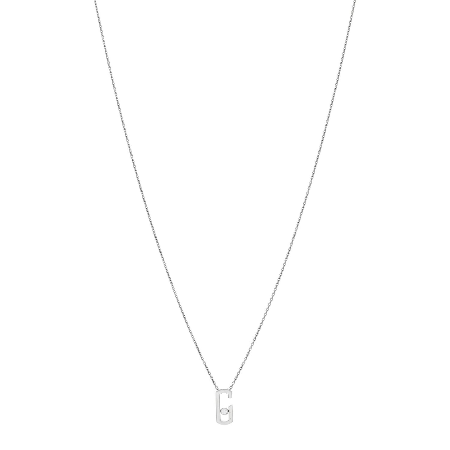 X GIGI HADID 18K White Gold Diamond Move Addiction Necklace