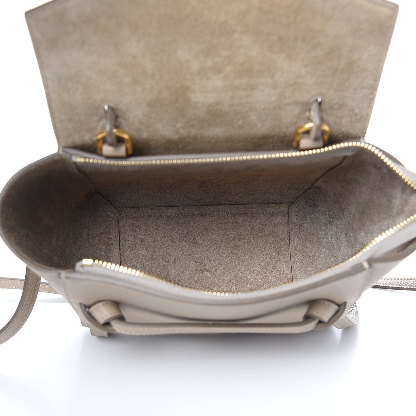 Grained Calfskin Nano Belt Bag Light Taupe