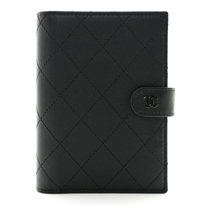 Chanel Grained Calfskin Quilted passport Holder Wallet So Black 1 of 9