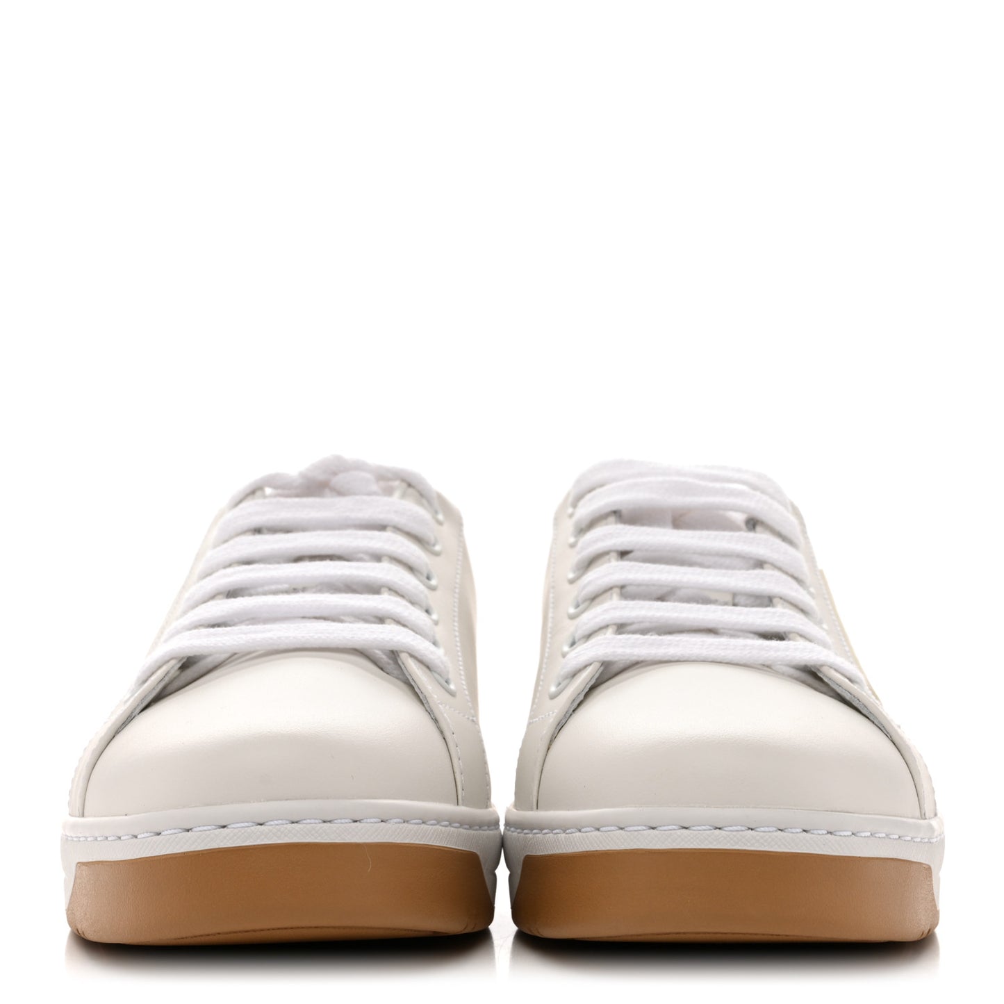 Vitello Soft Scamosciato Triangle Sneakers 37 White Deserto