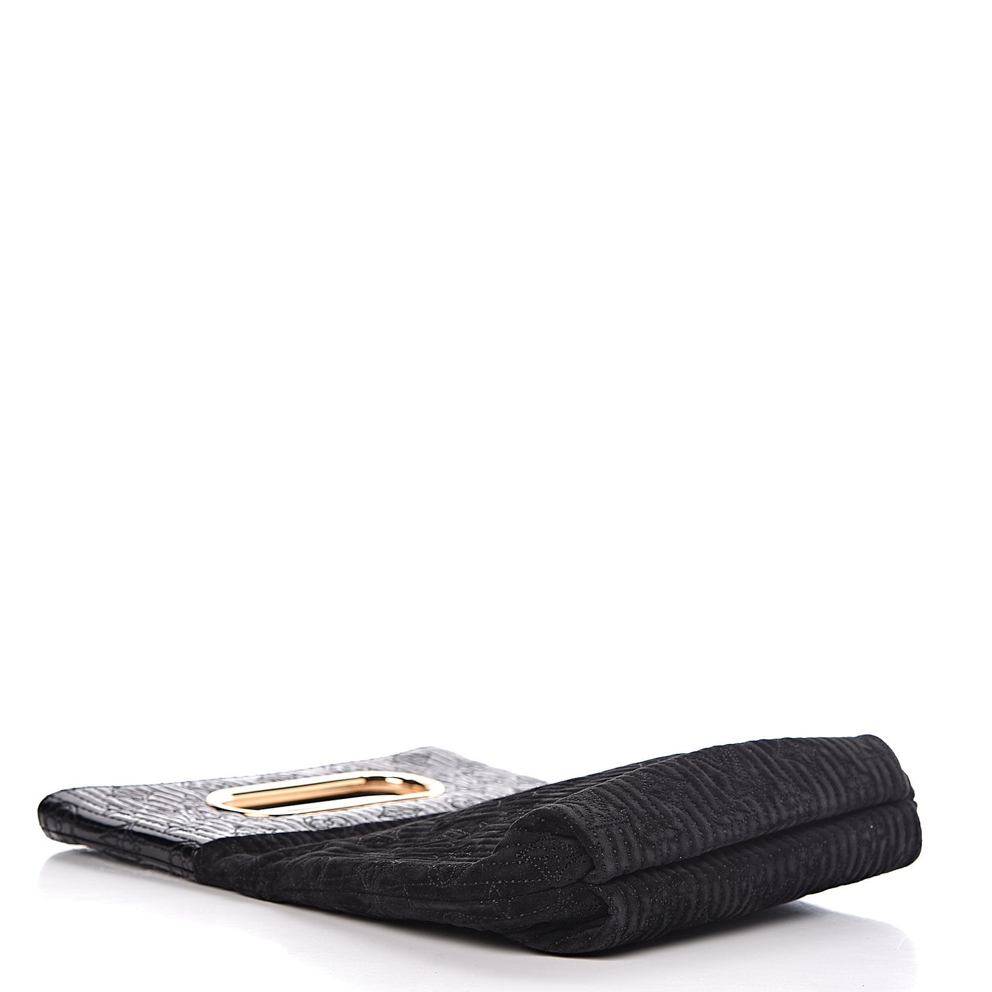 Suede Monogram Motard Afterdark Clutch Black