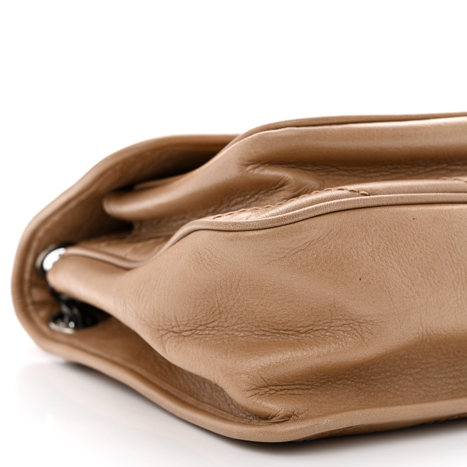 Saint Laurent Crinkled Calfskin Matelasse Monogram Medium Niki Chain Satchel Dark Toffee 9 of 11