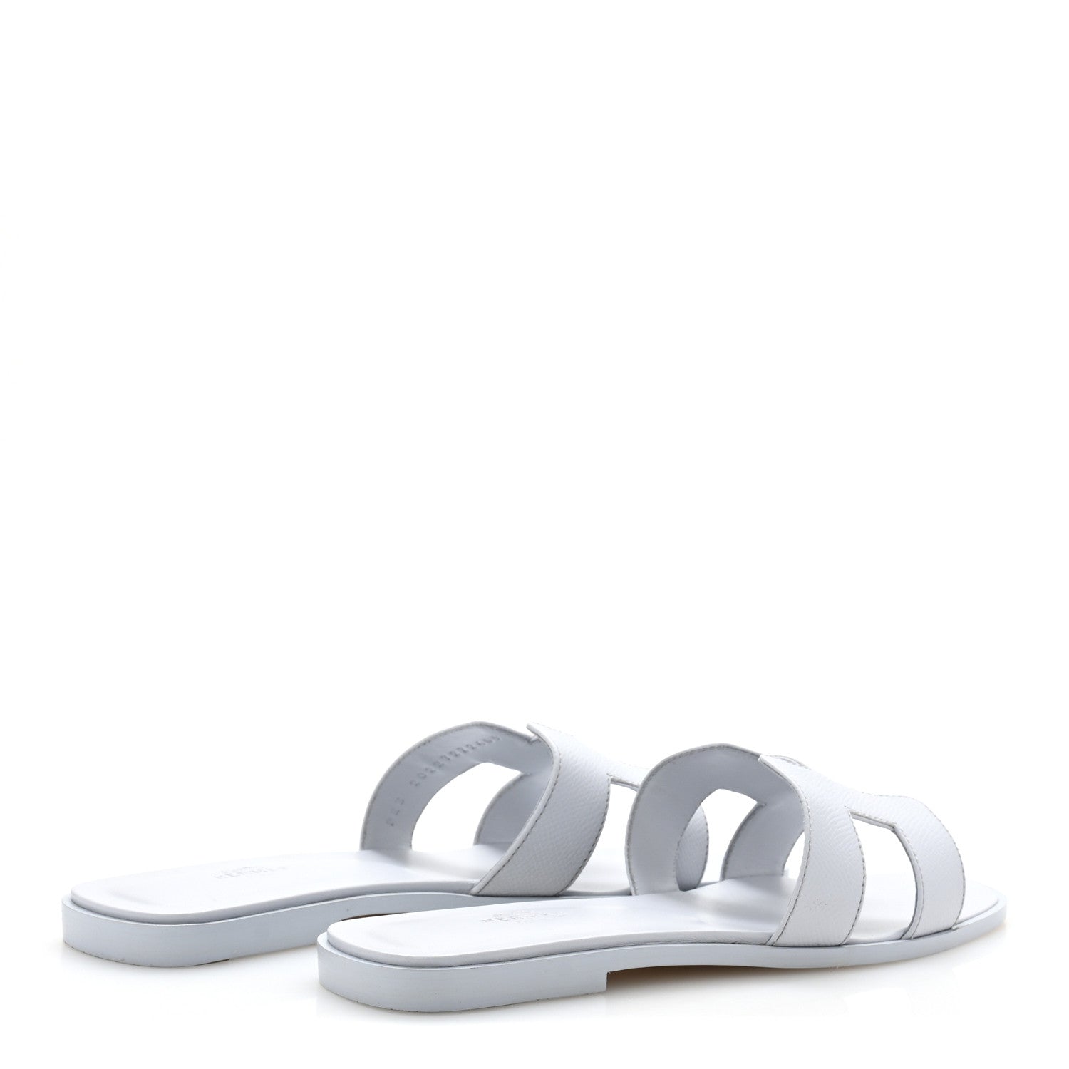 Hermes Epsom Oran Sandals 39.5 Bleu Glacier 5 of 11