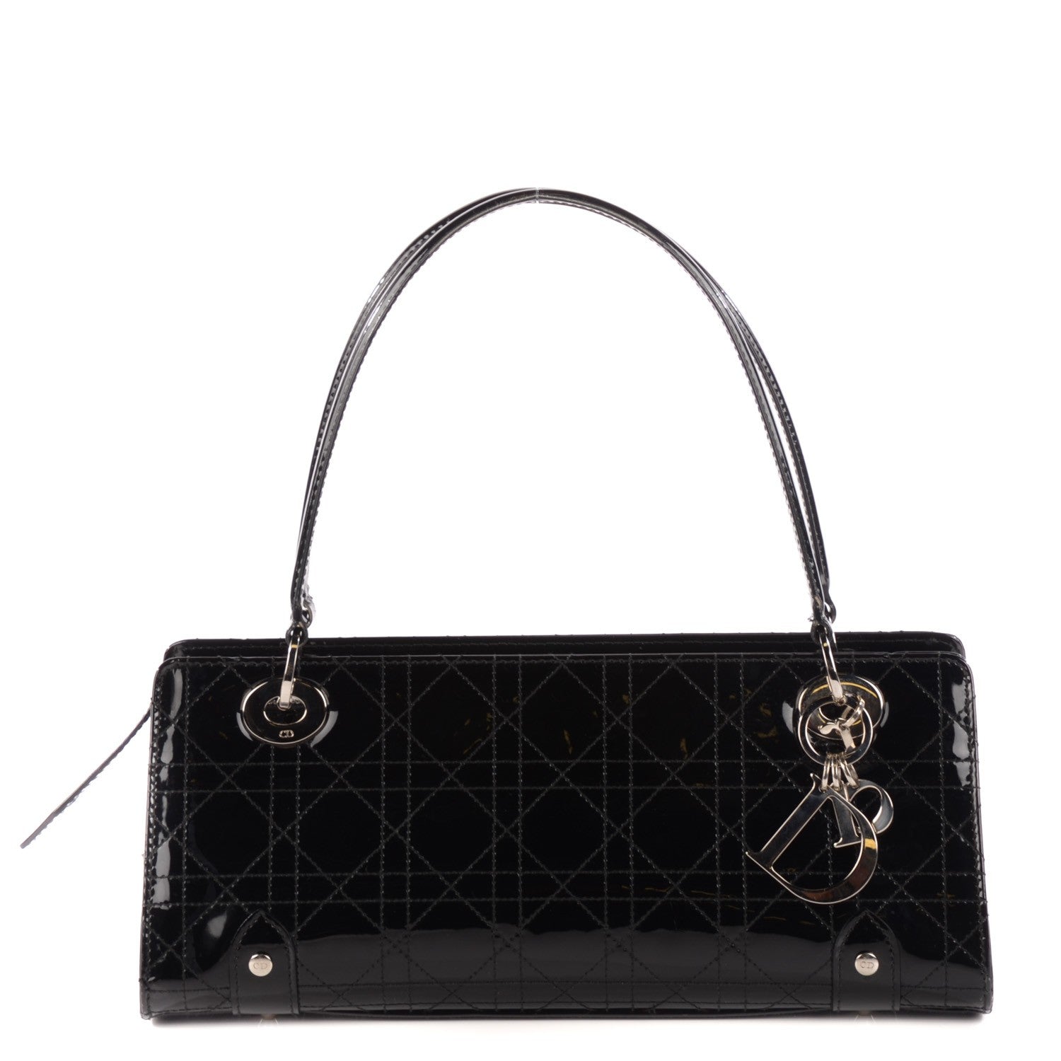 Christian Dior Patent Cannage Stitched East West Lady Dior Black 1 of 9