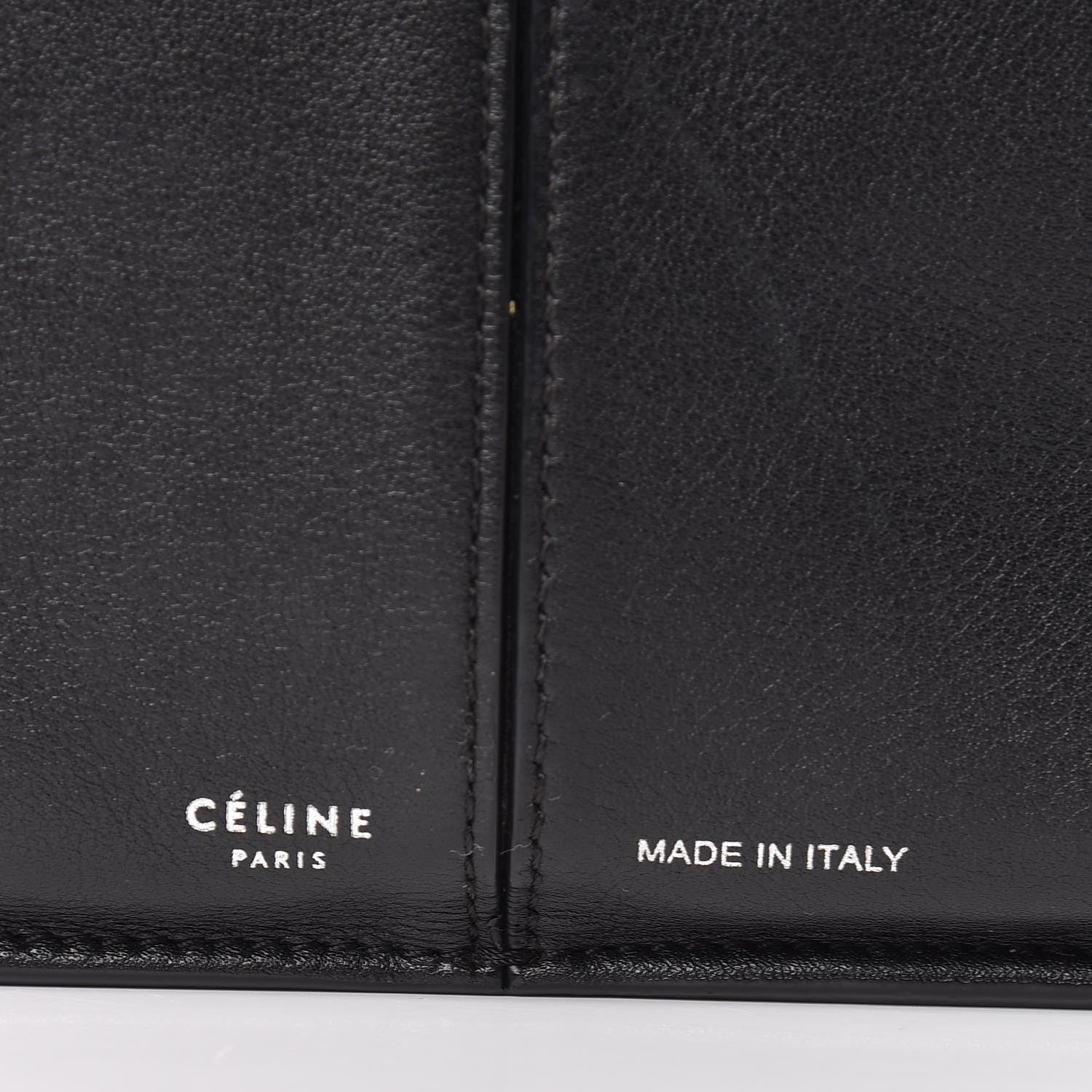 Celine Supple Natural Calfskin Tri-Fold Clutch Black 9 of 11