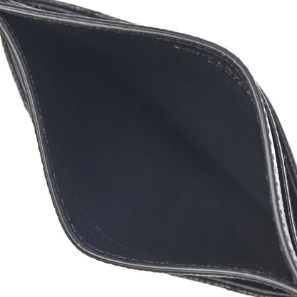 Saint Laurent Grain De Poudre Matelasse Chevron Monogram Credit Card Case Black 4 of 4