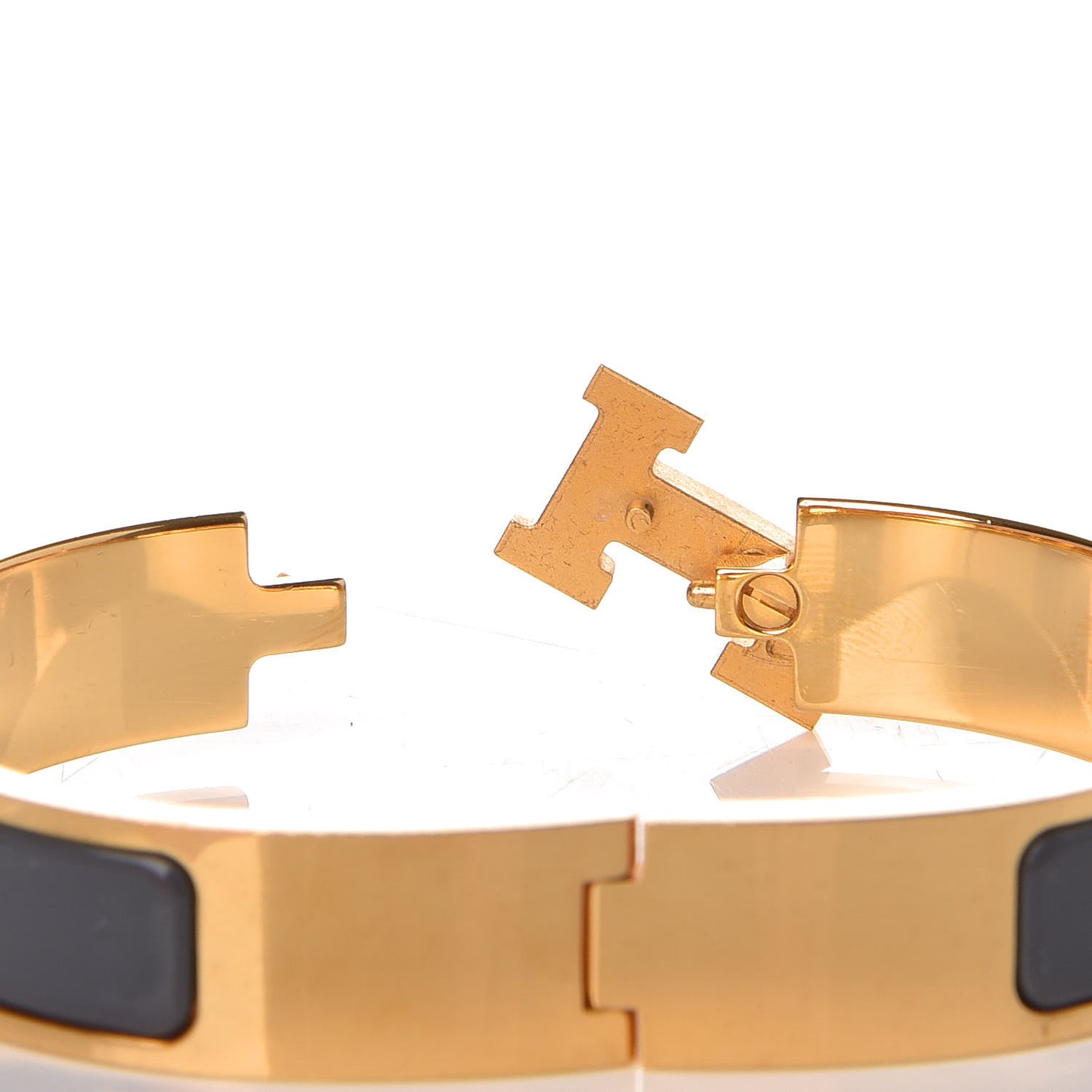 Enamel Narrow Clic Clac H Bracelet PM Slate