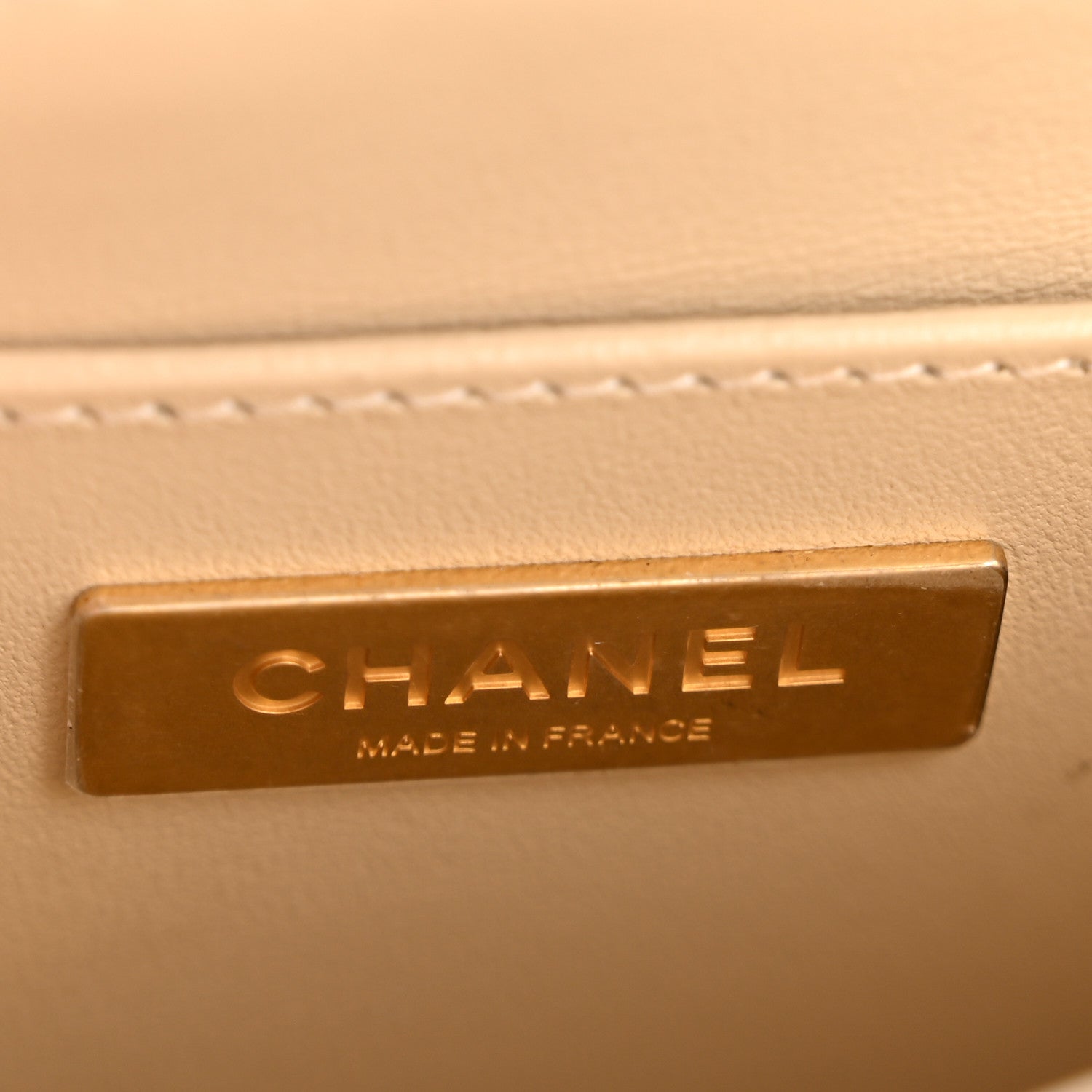 Chanel Lambskin Quilted Small Flap Top Handle Bag Beige 6 of 13