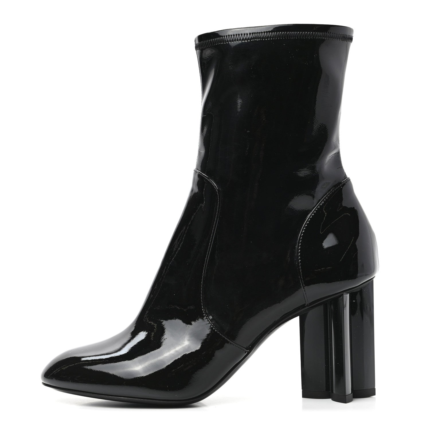 Louis Vuitton Patent Silhouette Ankle Boots 39 Black 1 of 7
