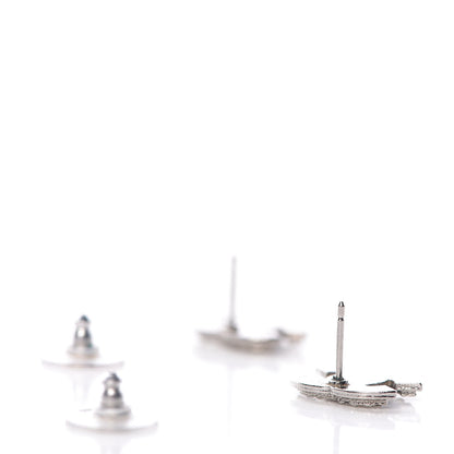 Chanel Crystal CC Earrings Silver 3 of 6