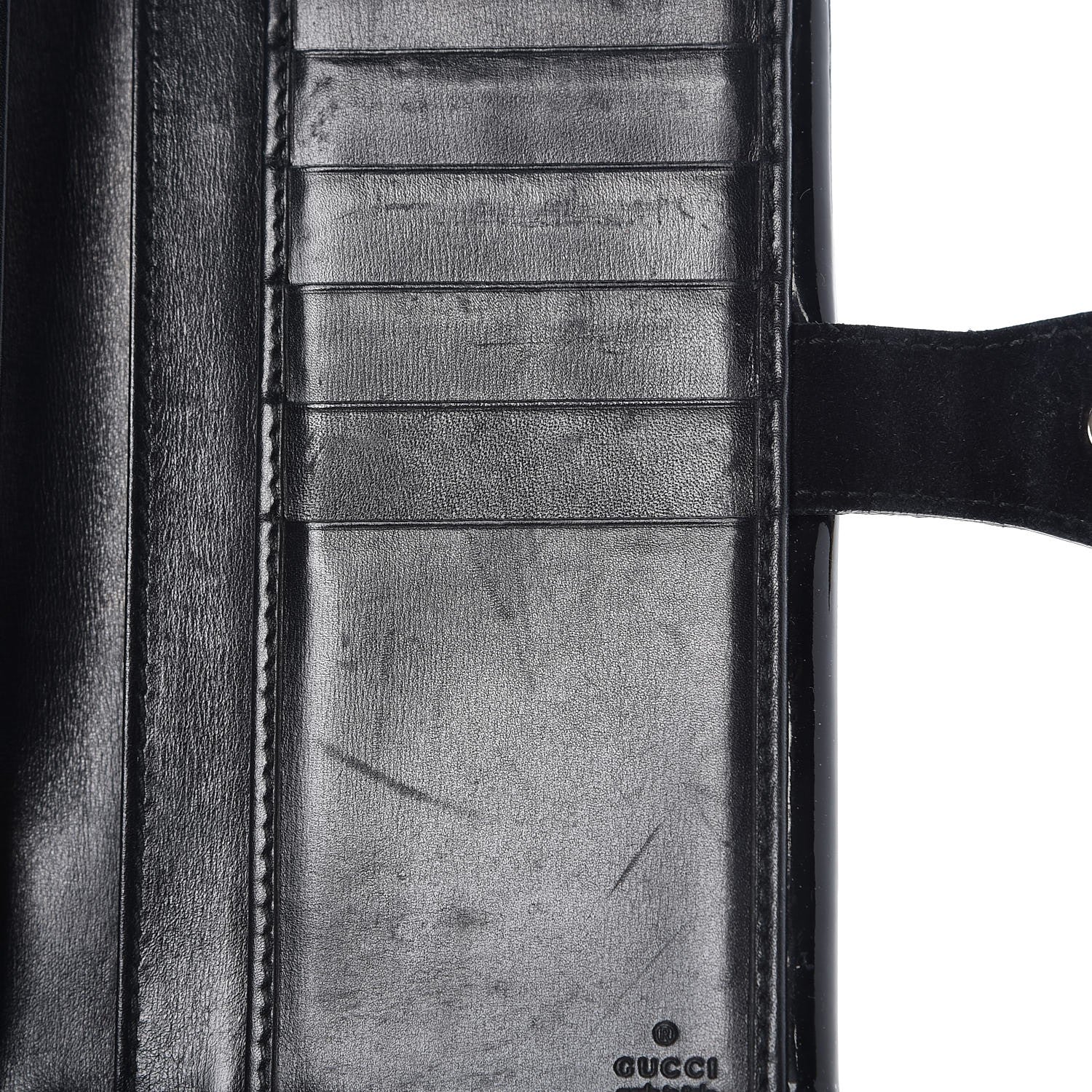 Gucci Patent Hysteria Continental Wallet Black 9 of 11