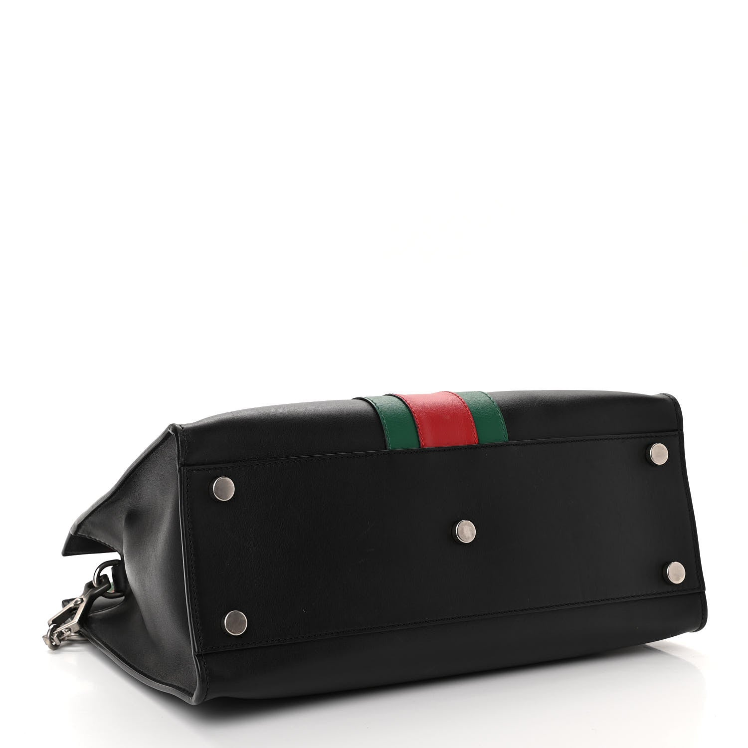 Gucci Calfskin Web Medium Dionysus Tote Bag Black 4 of 11
