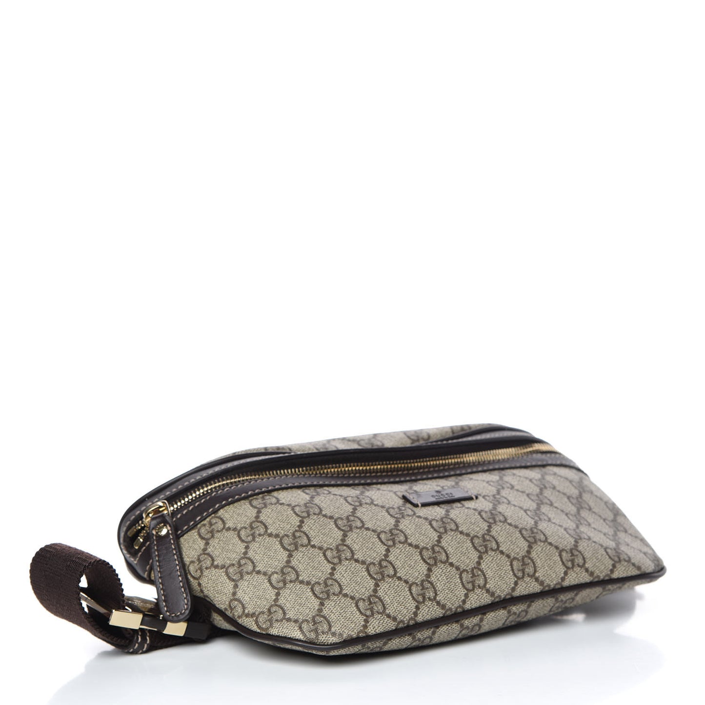 GG Supreme Monogram Belt Bag Dark Brown